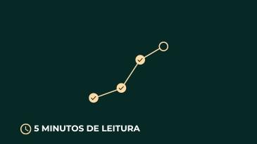 Gráfico mostrando a evolução financeira e informando o tempo de leitura do conteúdo (5 minutos)